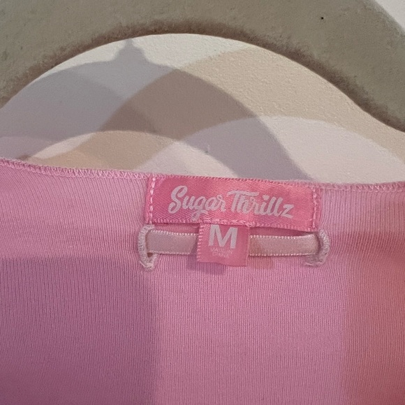 Sugar Thrillz Dollskill Pink Top Bow Detail - Picture 4 of 7